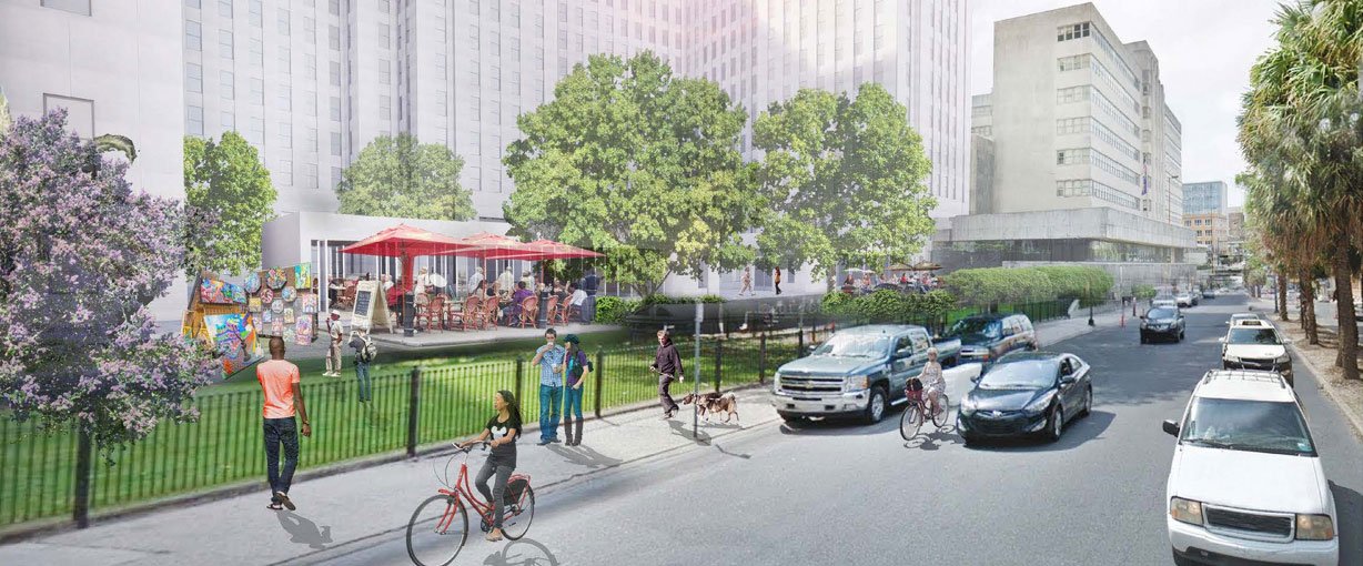 Charity Hospital redevelopment rendering